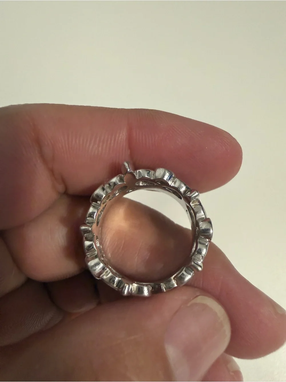 Sterling Crown-Style Stackable Ring in Silver #6